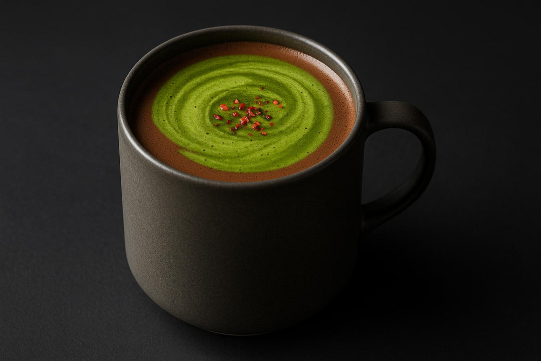 Rozgrzewająca Spicy Matcha Czekolada