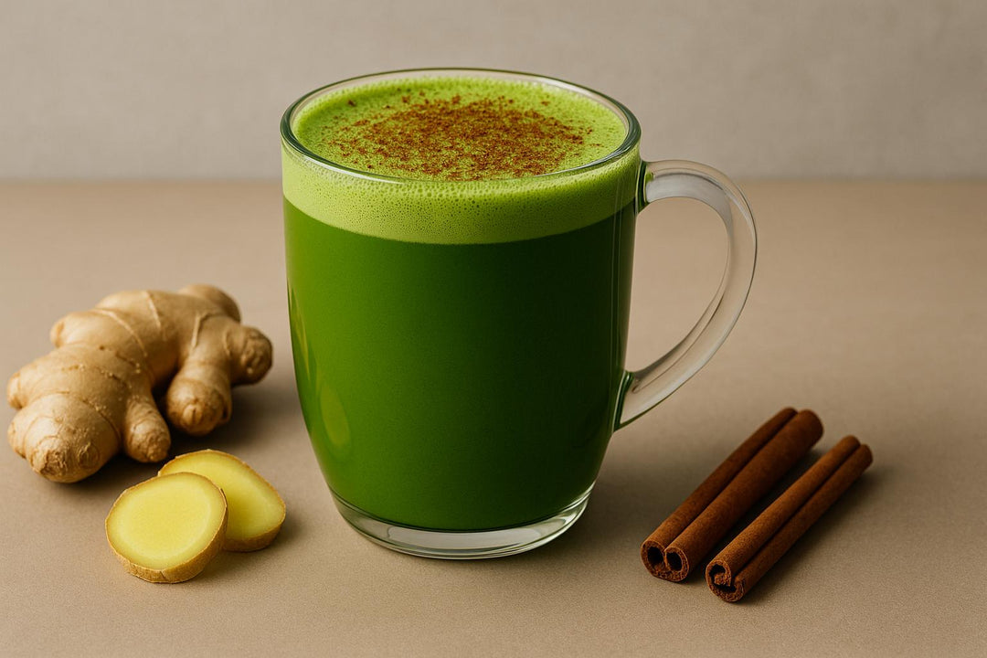 Spicy Matcha Ginger Latte Vibes