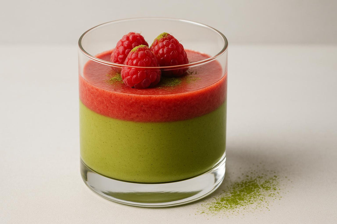 Matcha Panna Cotta & Malinowy Twist