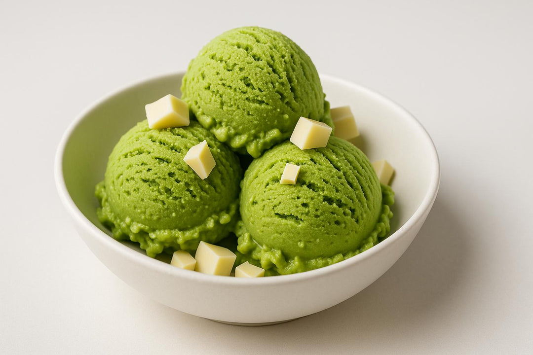 Lody Matcha z Białą Czekoladą