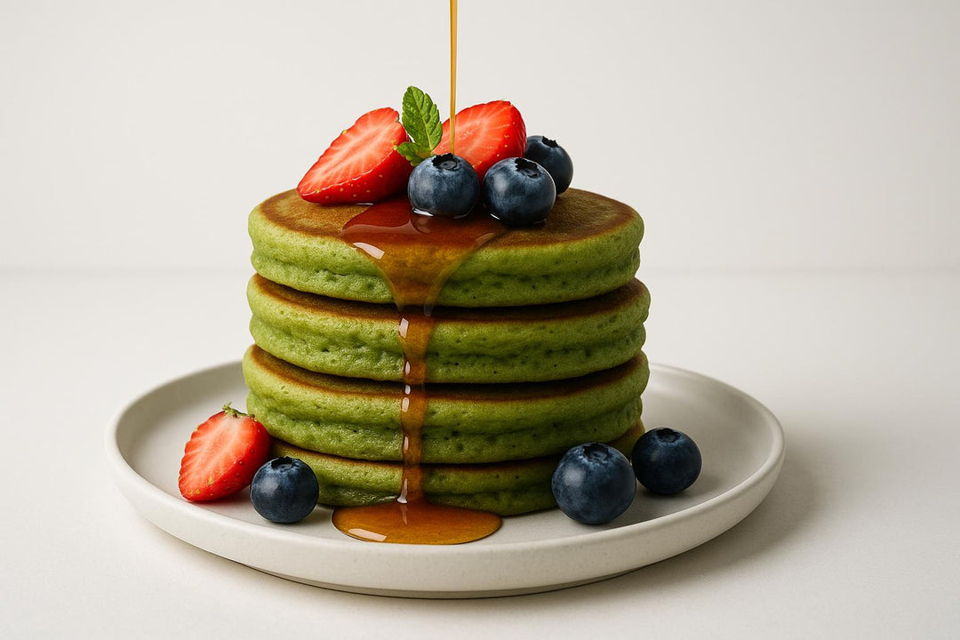 Mega Puszyste Pancakes z Matchą
