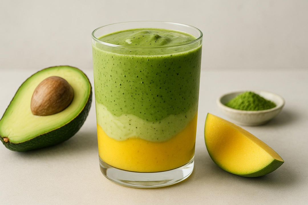 Koktajl Matcha z Awokado i Mango