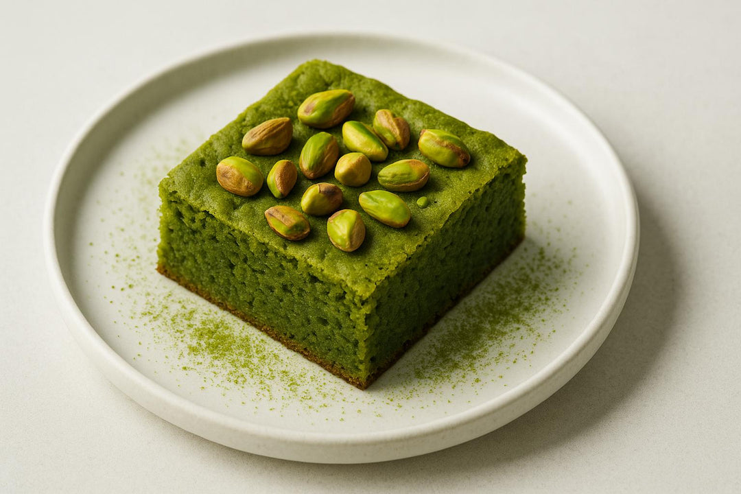 Pistacjowe Brownie z Matchą
