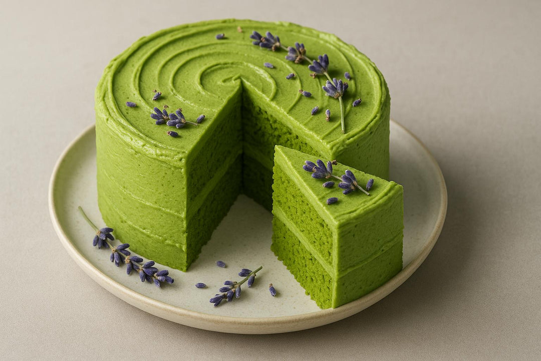 Wegański Torcik Matcha z Lawendą