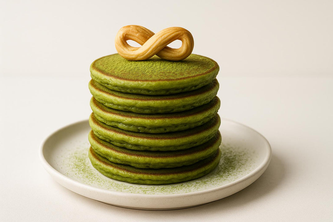 Matcha Pancakes z Migdałowym Twist'em