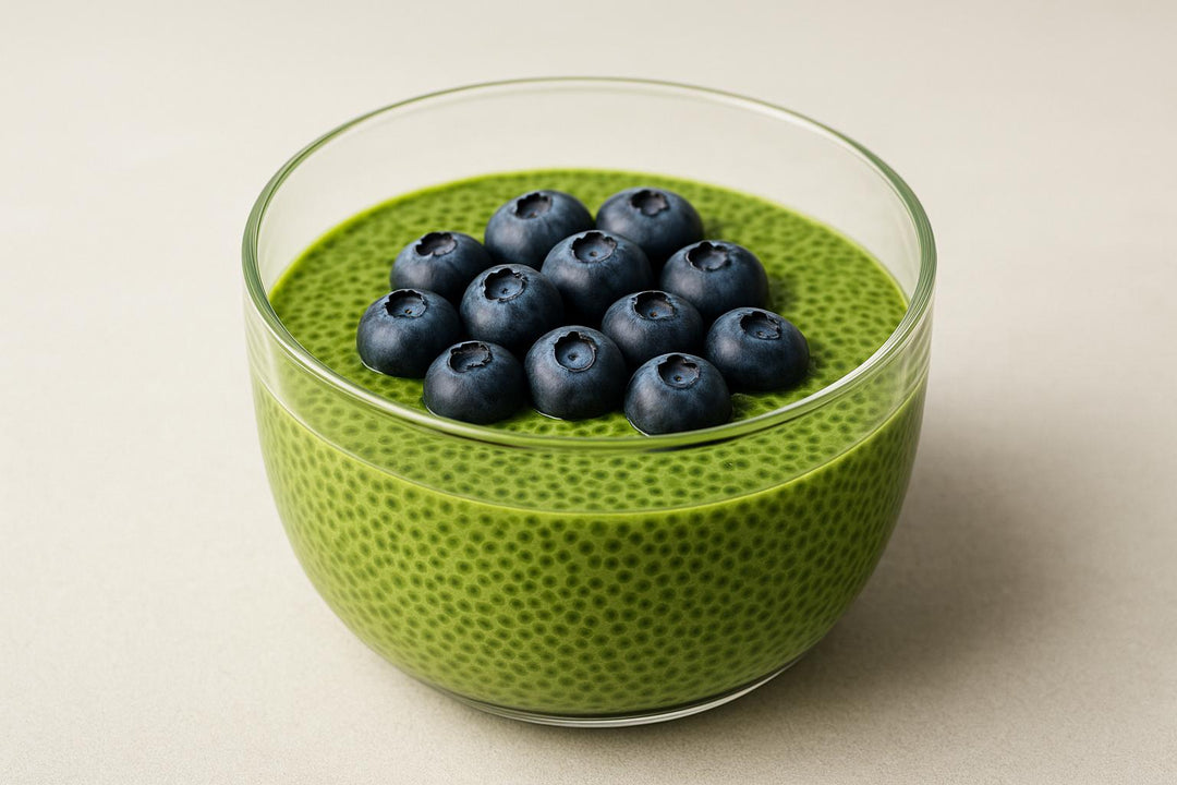 Matcha Chia Pudding z Jagodowym Twist'em