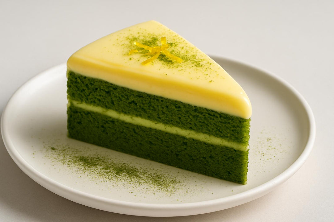 Ciasto Matcha z Kremem Cytrynowym